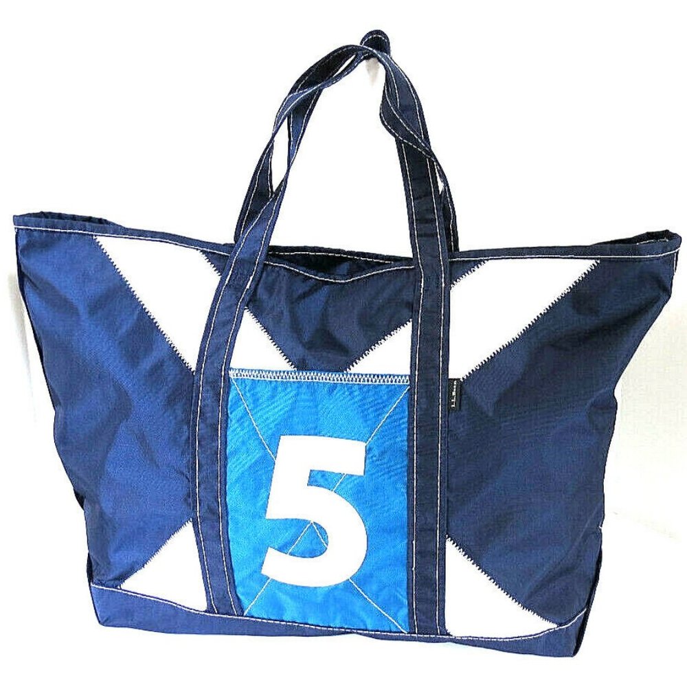 NEW - Vintage LL Bean Boat and Tote Bag - Rare Sail Cloth Tote